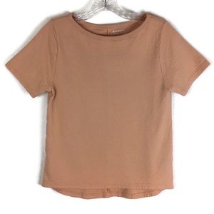 Athleta Sundown Boatneck Tee in Warm Sunset